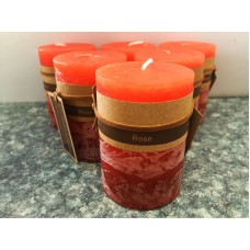 6x Scented Candle Handmade Rustic Decor 5cm*8cm 22Hr Burn Fragrance Rose Red    172782254711